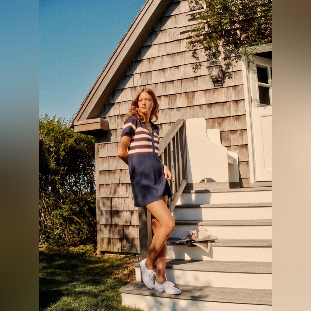 TUCKERNUCK Navy and White Wright Polo Dress size M - Picture 10 of 12